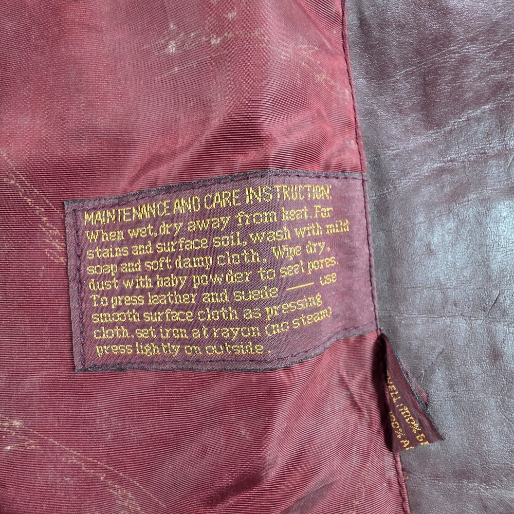 Vintage Etienna Aigner Jacket Womens 8 Oxblood Red Leather Trench Coat 90s - Picture 15 of 16